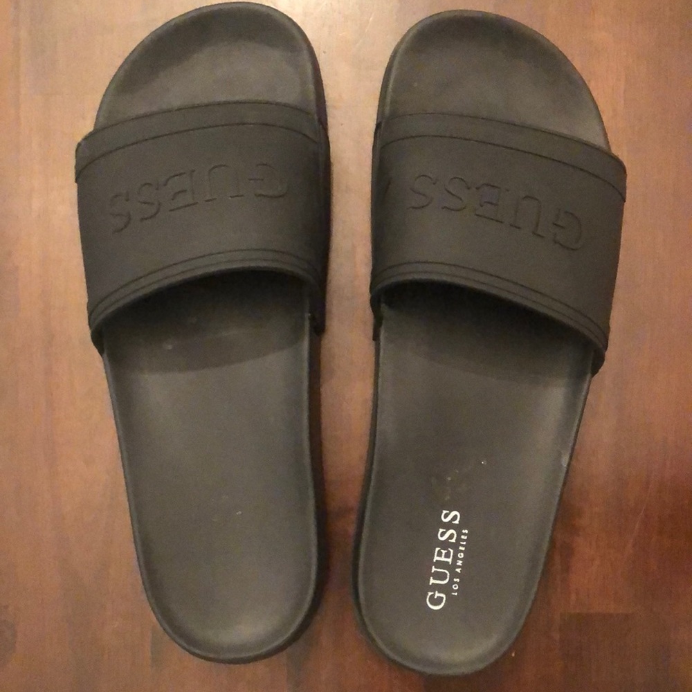Guess all black slides